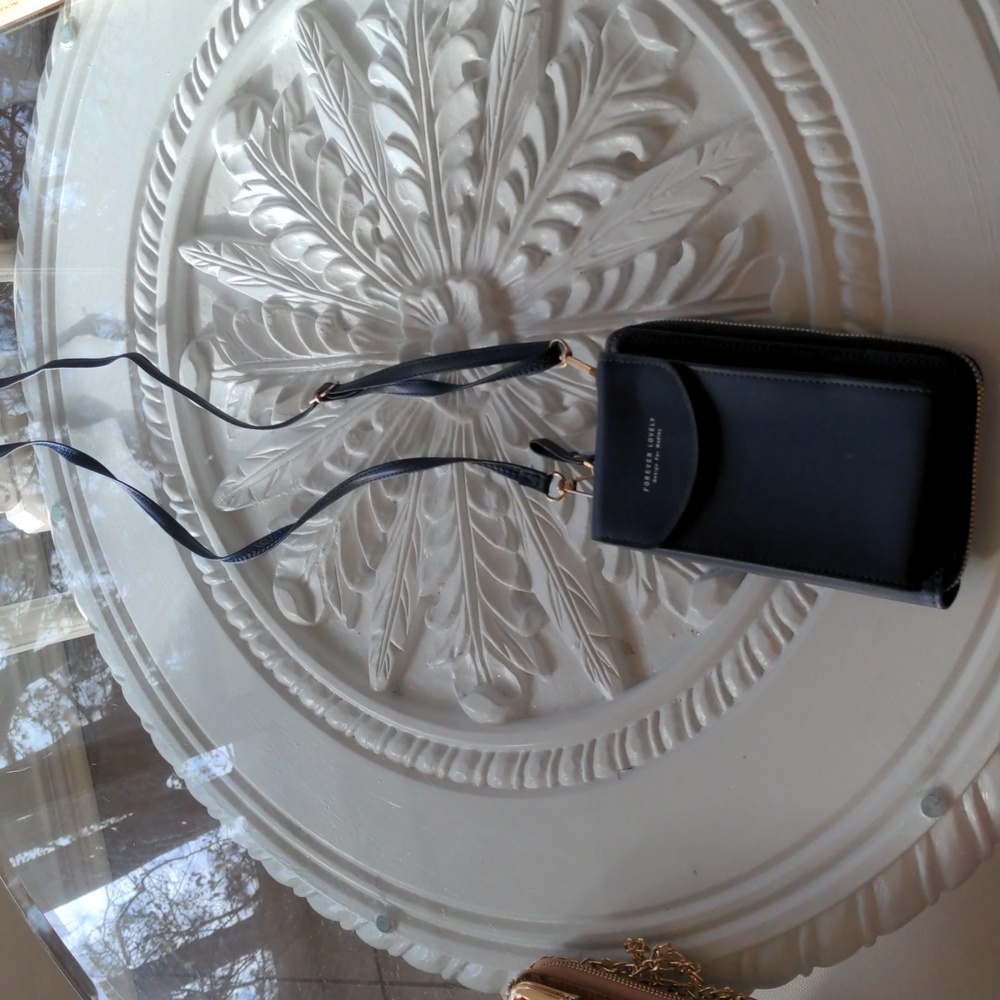 Forever lovely, Blue Phone Holder Wallet With Adjustable Strap.